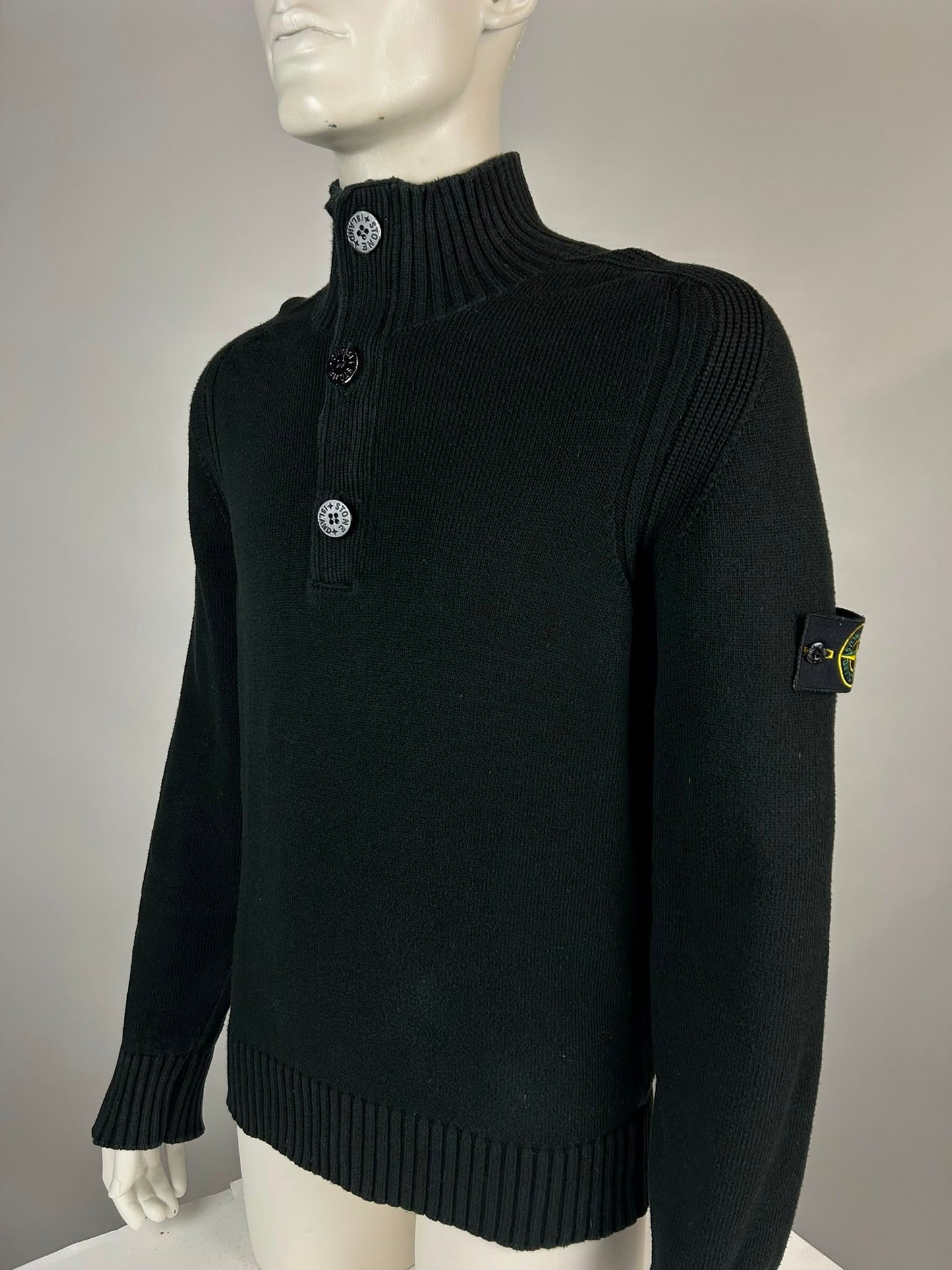 Stone Island Wool Knitwear Quarterzip (XL)