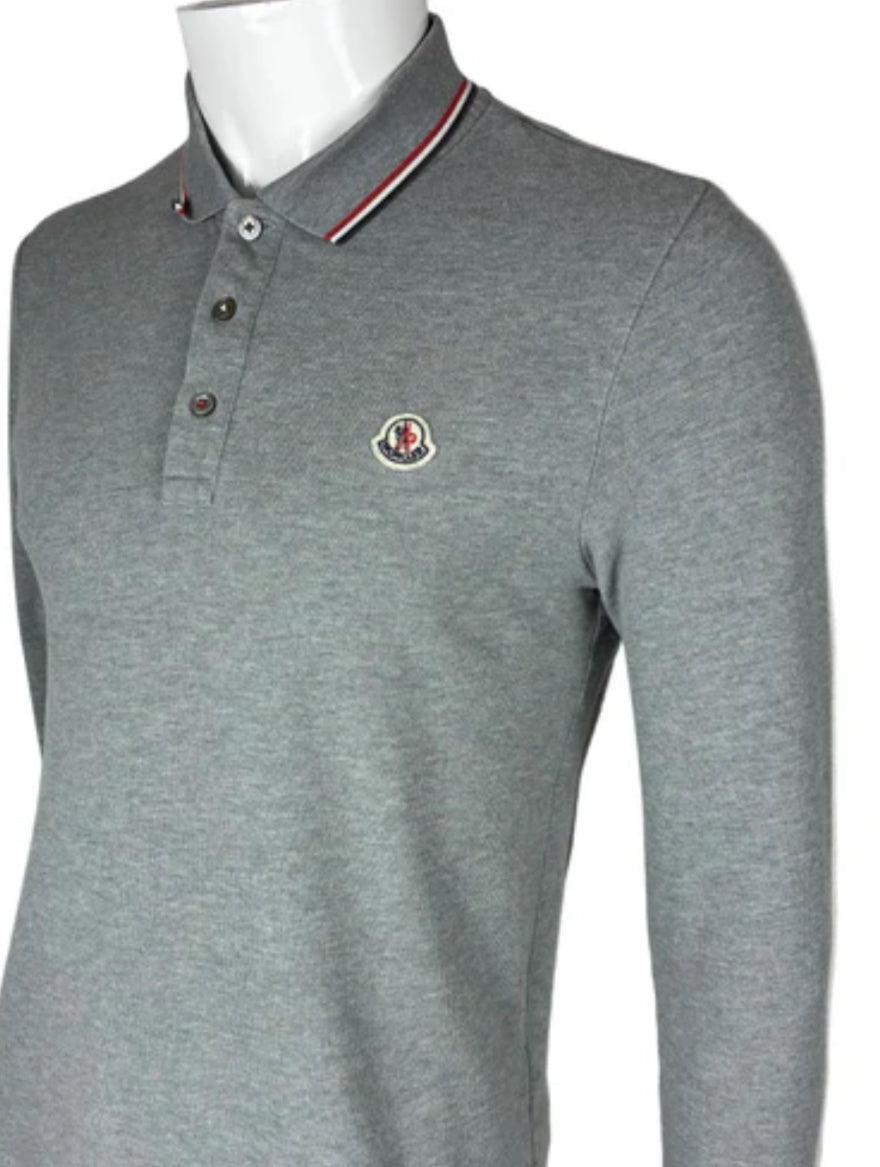 MONCLER POLO LONGSLEEVE SLIM-FIT (S)